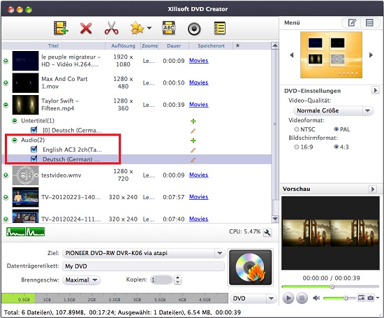 Xilisoft DVD Creator for Mac Anleitung