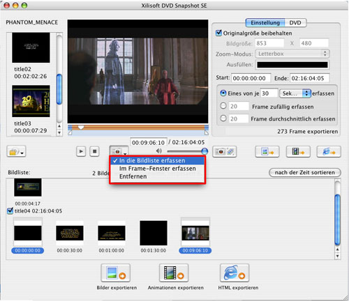 Xilisoft DVD Snapshot for Mac