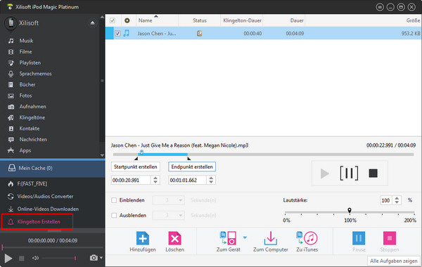 Inkompatible Multimediadateien zum iPod/iTunes senden