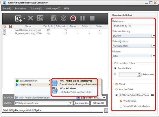 powerpoint to avi converter, powerpoint in avi umwandeln