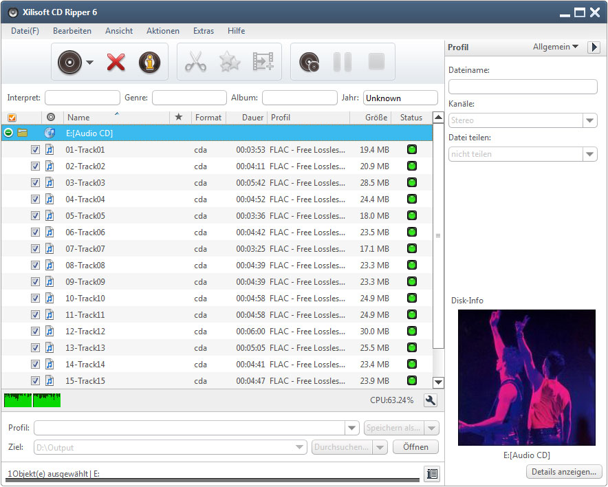 Xilisoft CD Ripper - CD ripper, CD in MP3 umwandeln