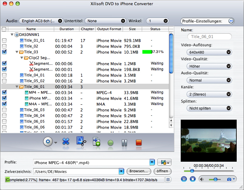 Xilisoft DVD to iPhone Converter for Mac