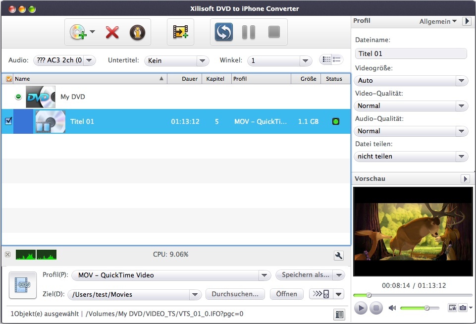 Xilisoft DVD to iPhone Converter for Mac - Mac DVD to iPhone converter
