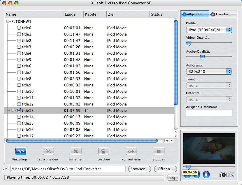 Xilisoft DVD to iPod Converter for Mac - DVD to iPod for Mac