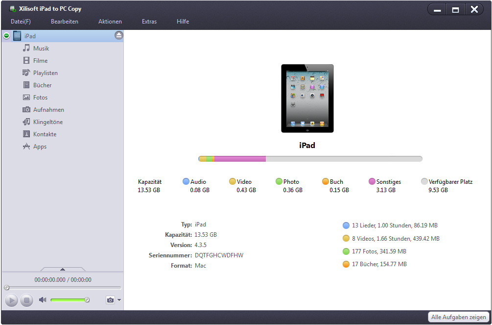 Xilisoft iPad to PC Copy - iPad auf PC kopieren