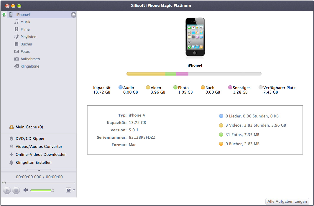 Xilisoft iPohne Magic for Mac - iPhone Manager f&uuml;r Mac Benutzer