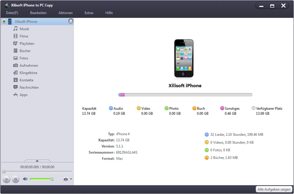 Xilisoft iPhone to PC Copy - iPhone Transfer Software