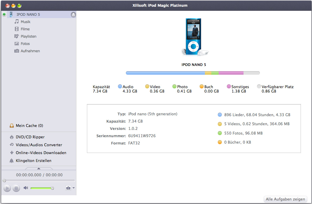 Xilisoft iPod Magic for Mac - 3 in 1 iPod Verwaltung Software