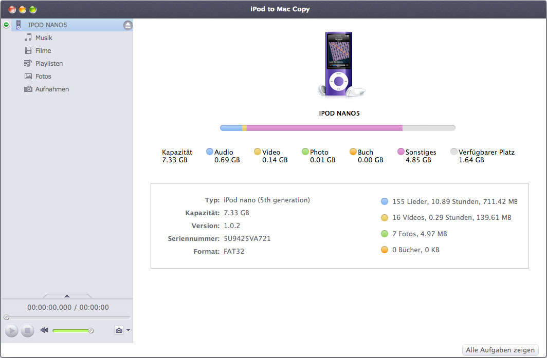 Xilisoft iPod Rip for Mac - iPod to Mac, rip songs from iPod