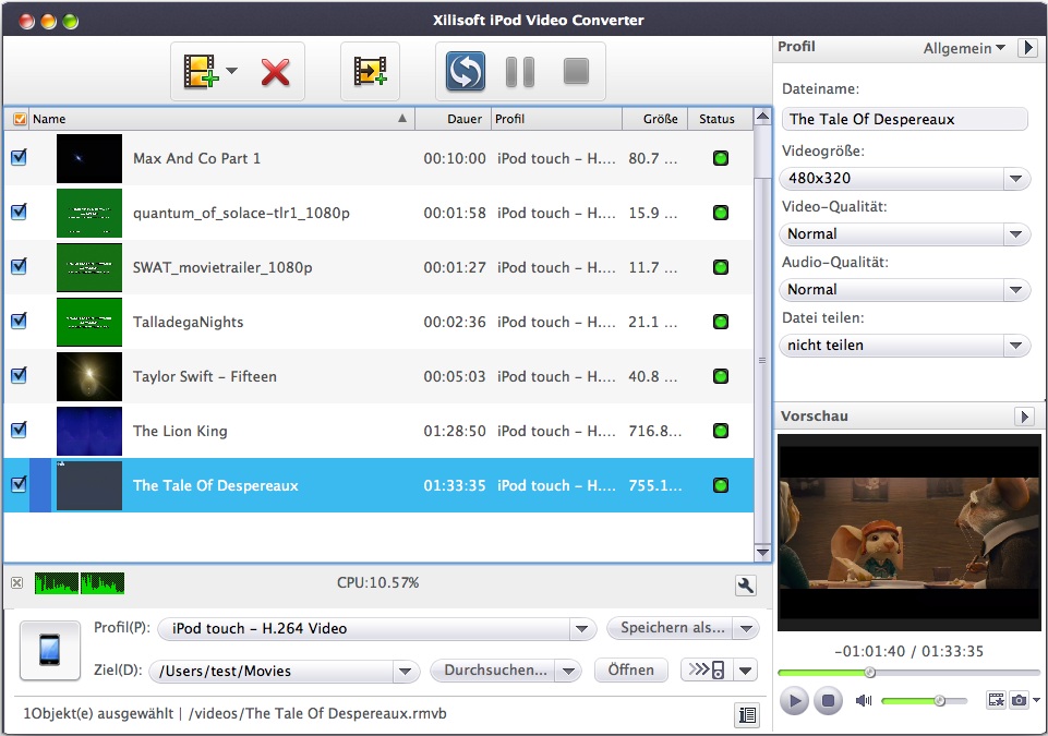 Xilisoft iPod Video Converter for Mac - Mac iPod Video Converter