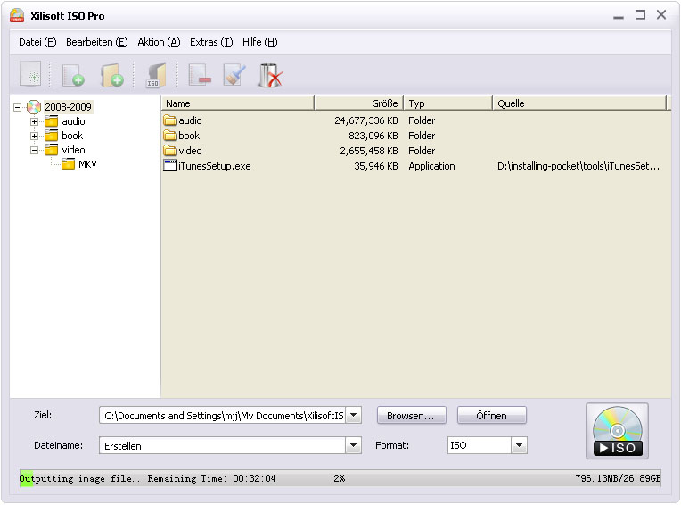 Xilisoft ISO Pro - ISO bearbeiten