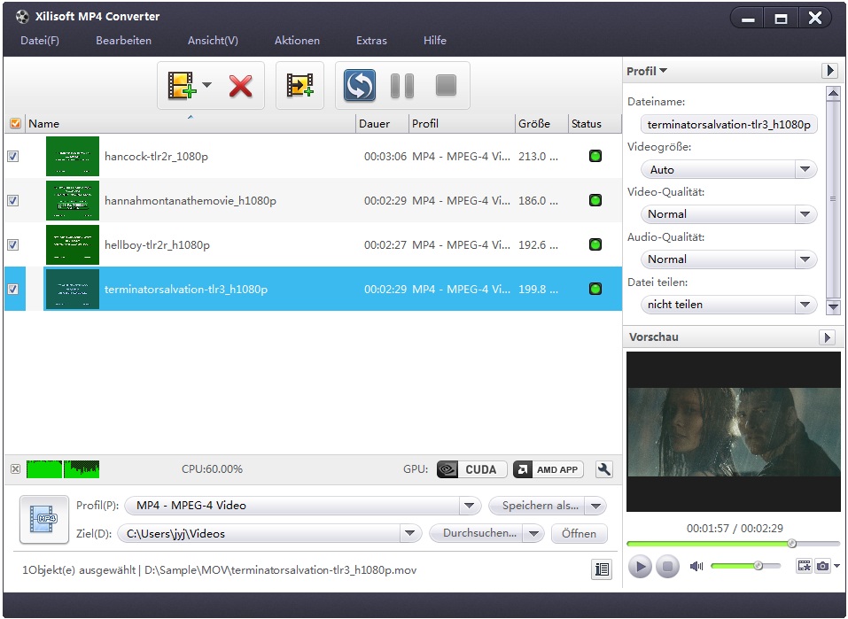 Xilisoft MP4 Converter - MP4 video converter