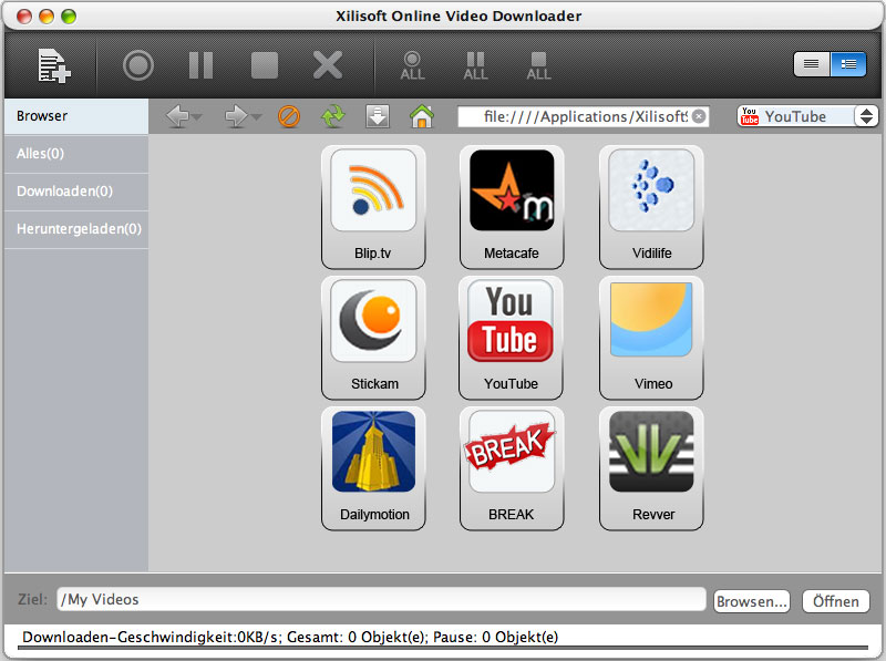 Xilisoft Online Video Downloader for Mac - Website Videos auf Mac downloaden