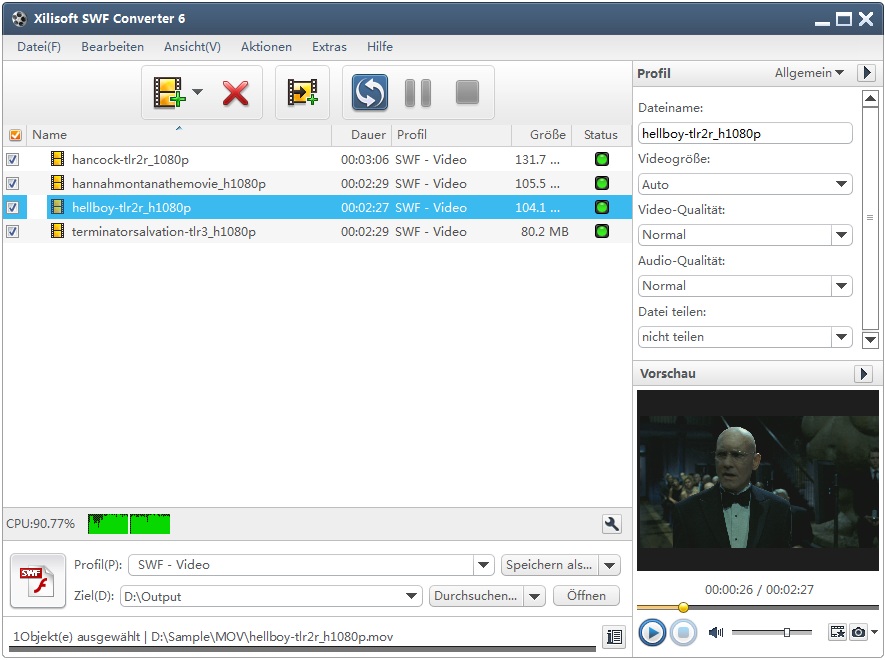 Xilisoft SWF Converter - Video in SWF umwandeln