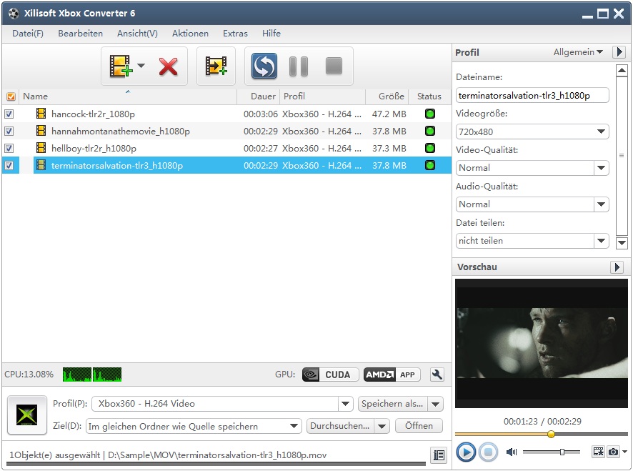 Xilisoft Xbox Converter - HD Video in Xbox umwandeln