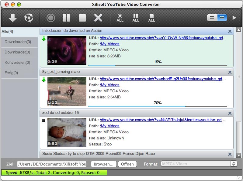 Xilisoft YouTube Video Converter for Mac - YouTube Video auf Mac downloaden und konvertieren